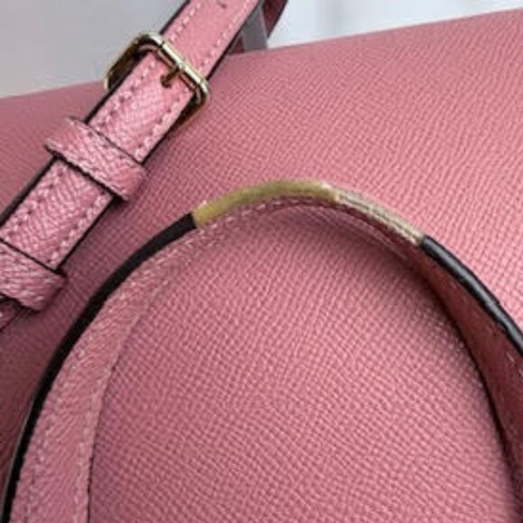 Coach AUTHENTICATED Mini City Tote Satchel Pink Pebbled Leather Gold Hardware - Picture 16 of 16